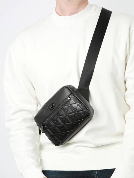Cross Body Tas Lacoste Zwart monogramme NH4401MR ander zicht 1